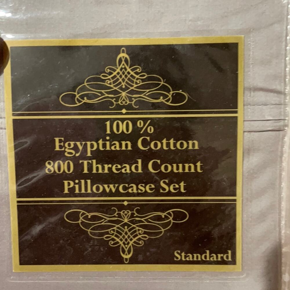 Venus 800 thread count 💯 Egyptian cotton grey shade standard pillowcases nwt
